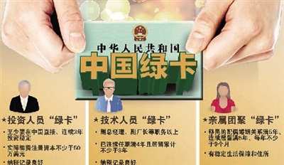 我國“綠卡”繼續降門檻