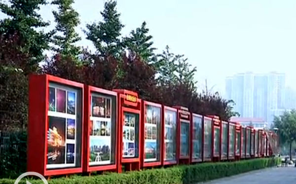 光影藝術長廊成為駐馬店市區一道亮麗的風景