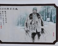 墻體畫為民族英雄楊靖宇，利用典范人物為群眾做榜樣，彰顯民族大義。