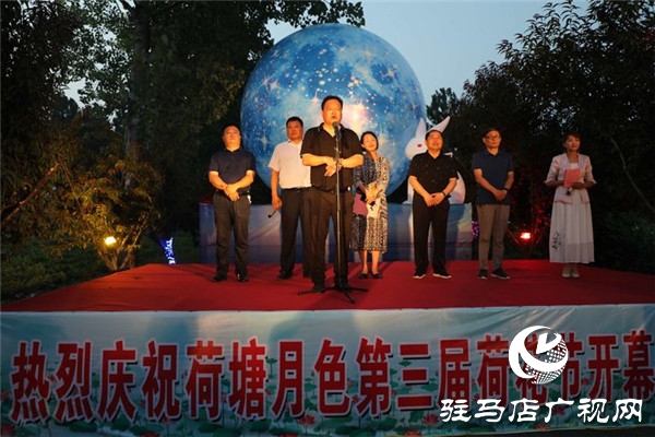 平輿藍天芝麻小鎮荷塘月色600畝荷花競相開放成游客絕佳夜游打卡地