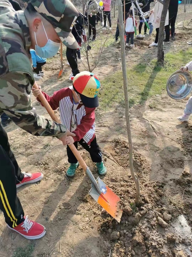 駐馬店市慧層兒園組織開展植樹節活動