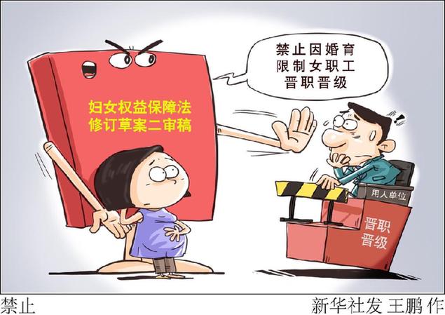婦女權(quán)益保障法修訂草案二審稿：對拐賣婦女等侵權(quán)行為強制報告和排查，禁止因婚育限制女職工晉職晉級