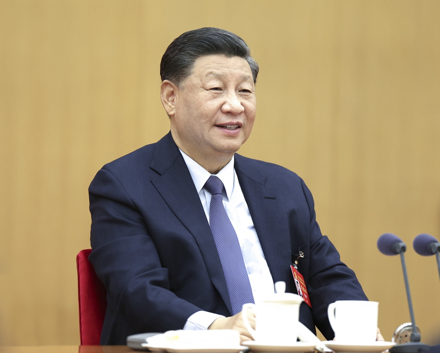（二十大受權發布）習近平在參加黨的二十大廣西代表團討論時強調 心往一處想勁往一處使推動中華民族偉大復興號巨輪乘風破浪揚帆遠航