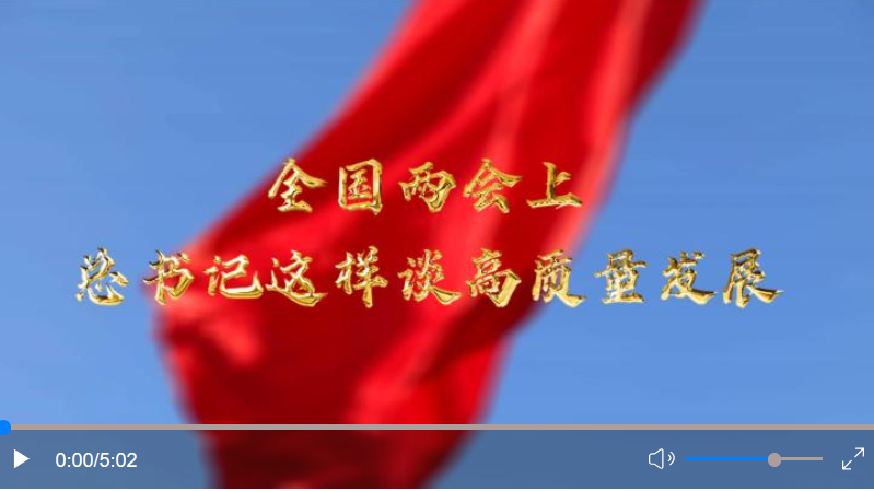  全國兩會上，總書記這樣談高質量發展