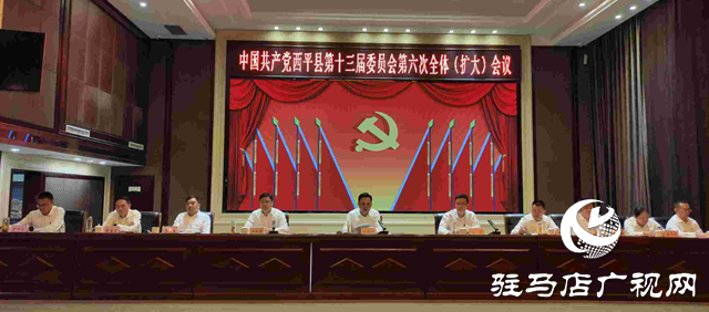 中國共產黨西平縣第十三屆委員會第六次全體(擴大)會議召開