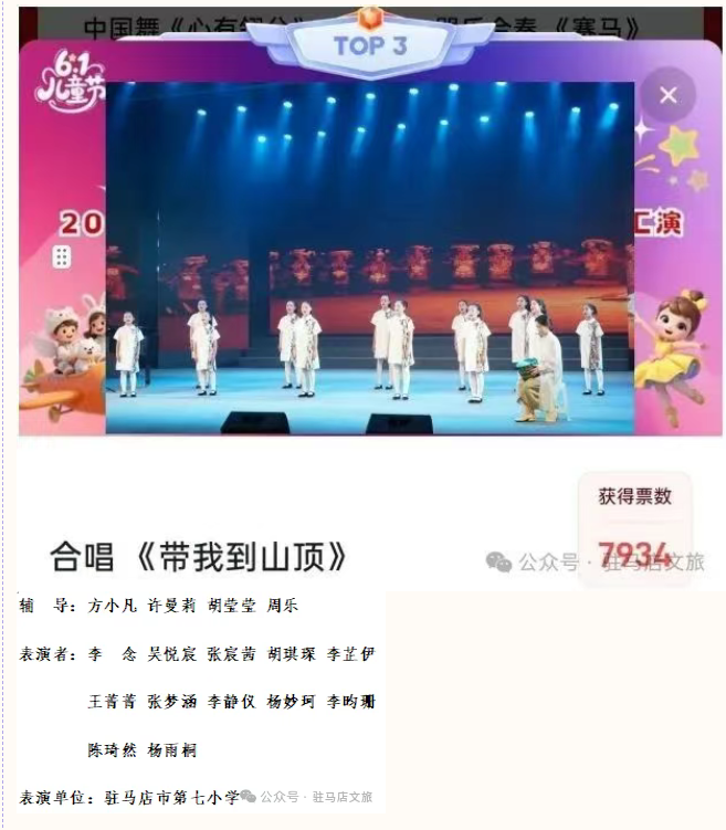 【名單公布】2025年駐馬店市慶“六·一”少兒文藝匯演網絡最受歡迎節目與主持人評選結果出爐