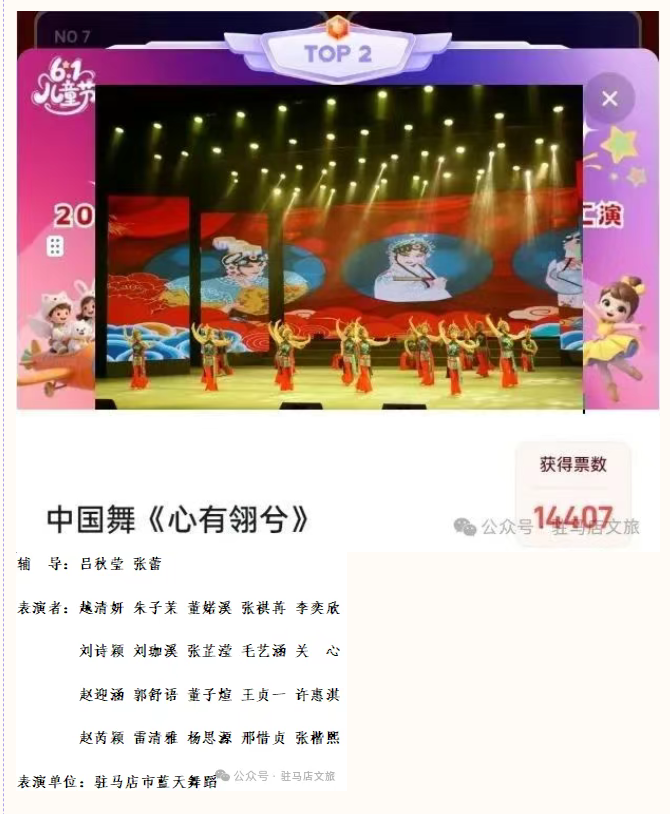 【名單公布】2025年駐馬店市慶“六·一”少兒文藝匯演網絡最受歡迎節目與主持人評選結果出爐