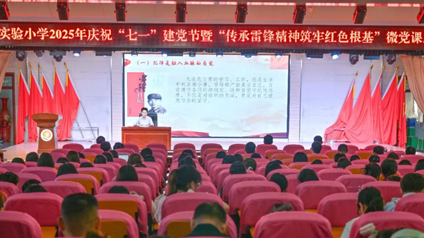 傳承雷鋒精神 筑牢紅色根基——駐馬店實驗小學舉行微黨課展示活動